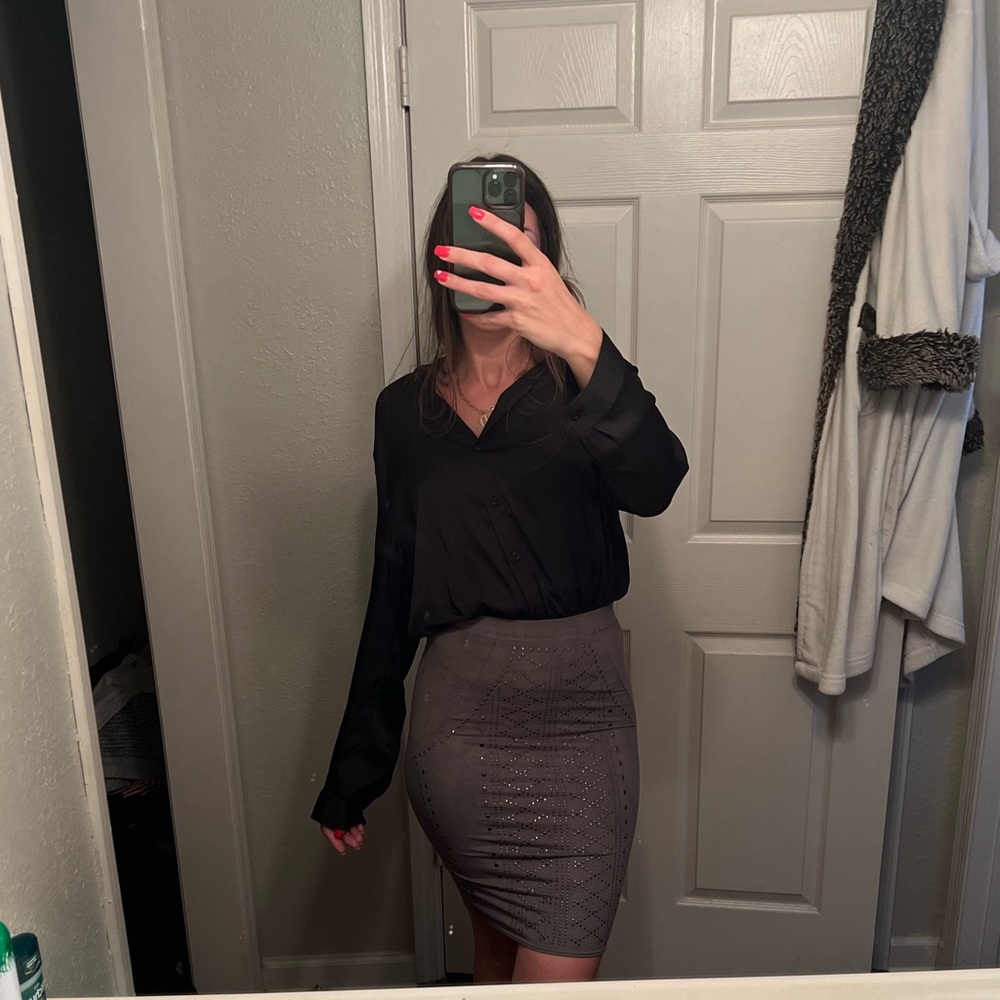 High waist pencil skirt